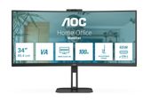 AOC Quad HD Monitor 86,4 cm (34 Zoll) 21:9 4 ms 300 cd/m²  CU34V5CW (Schwarz) f&uuml;r 431,00 Euro