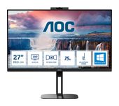 AOC Quad HD Monitor 68,6 cm (27 Zoll) 16:9 4 ms 300 cd/m²  Q27V5CW/BK (Schwarz) f&uuml;r 318,00 Euro