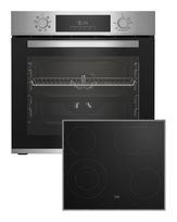 Beko Herdset groß mit 60 cm Glaskeramik Kochfeld BBSM12320X f&uuml;r 460,00 Euro