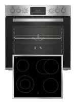 Beko Herdset groß mit 60 cm Glaskeramik Kochfeld BBUM12321X f&uuml;r 478,00 Euro