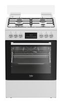 Beko Freistehender Herd Elektro groß 8 Beheizungsarten SteamShine AutoClean mit Gaskochfeld Kochfeld FBM62320WDSL f&uuml;r 455,00 Euro