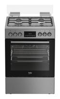 Beko Freistehender Herd Elektro groß 8 Beheizungsarten SteamShine AutoClean mit Gaskochfeld Kochfeld FBM62320XDSL f&uuml;r 455,00 Euro