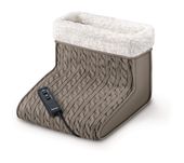 Beurer 15 W  FWM45 Fußwärmer mit Massage 2 Temperatur- / 2 Massagestufen Teddy-Futter (Weiß, Graubraun) f&uuml;r 67,96 Euro