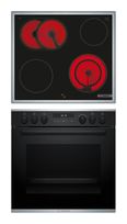 Bosch Herdset groß AutoClean mit 60 cm Glaskeramik Kochfeld HND671FH62 (HEG278BB3 + NKN64RGA2E) f&uuml;r 900,00 Euro