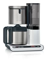 Bosch 8 Tassen Thermo Filterkaffeemaschine 1,1 l  TKA8A681 Styline (Edelstahl, Weiß) f&uuml;r 98,96 Euro