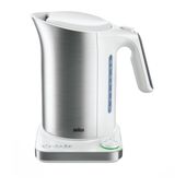 Braun 1,7 l Wasserkocher 3000 W  WK5115 ID Collection (Silber, Weiß) f&uuml;r 101,96 Euro