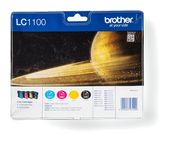 Brother originale Druckerpatronen Schwarz, Cyan, Magenta, Gelb 450 Seiten LC-1100VALBPDR f&uuml;r 54,96 Euro