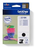 Brother originale Druckerpatronen Schwarz 260 Seiten LC-221BK f&uuml;r 21,96 Euro