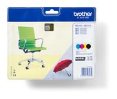Brother originale Druckerpatronen Schwarz, Cyan, Magenta, Gelb 2400 Seiten LC-229XLVALBP f&uuml;r 95,46 Euro