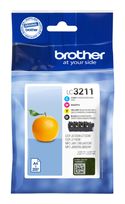 Brother originale Druckerpatronen Schwarz, Cyan, Magenta, Gelb 200 Seiten LC-3211VAL f&uuml;r 37,99 Euro