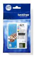 Brother originale Druckerpatronen Schwarz, Cyan, Magenta, Gelb 200 Seiten LC-421VAL f&uuml;r 44,59 Euro