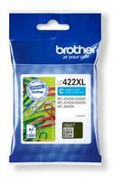 Brother originale Druckerpatronen Cyan LC-422XLC f&uuml;r 33,46 Euro