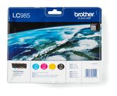 Brother originale Druckerpatronen Schwarz, Cyan, Magenta, Gelb 300 Seiten LC-985VALBP f&uuml;r 54,46 Euro