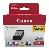 Canon originale Druckerpatronen Schwarz, Cyan, Magenta, Gelb CLI-581XXL BK/C/M/Y Multipack f&uuml;r 87,96 Euro