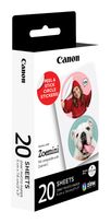 Canon ZINK™ Fotopapier mit vorgestanzten runden Stickern mit 33 mm Durchmesser, 20 Blatt f&uuml;r 12,00 Euro