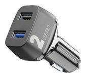Cellular Line Car Multipower 2 FAST - iPhone, Samsung, Xiaomi, Oppo and other Smartphones and Tablets Schnelles Autoladegerät mit zwei Ports, 36W f&uuml;r 20,96 Euro