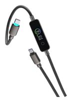 Cellular Line Stecker Rundkabel USB C auf USB C bis 240 W 1,2 m  Data Cable Powerview IQ (Schwarz) f&uuml;r 27,96 Euro