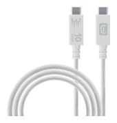 Cellular Line 10 Gbit/s Stecker Rundkabel USB C auf USB C bis 100 W 1,5 m  Fast Transfer (Weiß) f&uuml;r 20,96 Euro