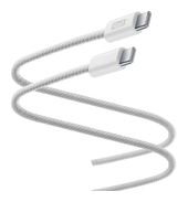 Cellular Line Stecker Rundkabel USB C auf USB C bis 60 W 2 m  Flexforce Cable (Weiß) f&uuml;r 18,46 Euro