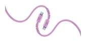 Cellular Line Stecker USB C auf USB C bis 100 W 1,5 m  Flexi Braided Data Cable (Pink) f&uuml;r 16,96 Euro