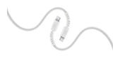 Cellular Line Stecker USB C auf USB C bis 60 W 1,5 m  Flexi Braided Data Cable (Weiß) f&uuml;r 14,99 Euro
