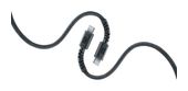Cellular Line Stecker USB C auf USB C bis 60 W 0,6 m  Flexi Braided Data Cable (Schwarz) f&uuml;r 12,99 Euro