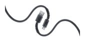 Cellular Line Stecker USB A auf USB C bis 15 W 1,5 m  Flexi Braided Data Cable (Schwarz) f&uuml;r 12,99 Euro