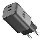 Cellular Line GAN+ 45 W LADEGERÄT DOPPELTER USB-C ANSCHLUSS SCHWARZ f&uuml;r 24,96 Euro