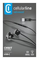 Cellular Line In-Ear Kopfhörer Kabelgebunden USB Typ-C  Orbit (Schwarz) f&uuml;r 20,96 Euro