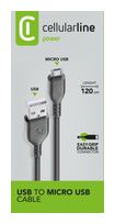 Cellular Line USB A auf Micro-USB B bis 10 W 1,2 m  Power Cable (Schwarz) f&uuml;r 9,99 Euro