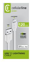 Cellular Line Lightning auf USB A bis 12 W 1,2 m  Power Cable (Weiß) f&uuml;r 14,96 Euro