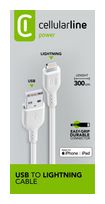 Cellular Line Lightning auf USB A bis 12 W 3 m  Power Cable (Weiß) f&uuml;r 21,46 Euro