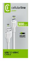 Cellular Line USB A auf bis 15 W 3 m  Power Cable (Weiß) f&uuml;r 14,96 Euro