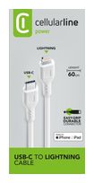 Cellular Line Lightning auf USB C bis 30 W 0,6 m  Power Cable (Weiß) f&uuml;r 15,96 Euro