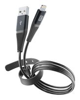 Cellular Line Stecker Lightning auf USB A 1,2 m  Pro+ Data Cable (Schwarz) f&uuml;r 19,46 Euro