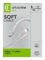 Cellular Line USB C auf bis 60 W 1,2 m  Soft Cable (Grau) f&uuml;r 16,46 Euro
