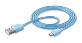 Cellular Line Stecker Abgewinkelt USB A auf Micro-USB B 1 m  Stylecolor Cable (Blau) f&uuml;r 9,99 Euro