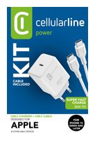 Cellular Line USB-C CHARGER KIT USB-C 30W f&uuml;r 21,96 Euro