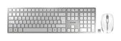 Cherry Universal Tastatur RF Wireless + Bluetooth 2.4 - 2.4835 GHz  DW9100 Slim (Silber) f&uuml;r 124,48 Euro