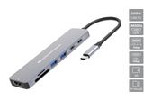 Conceptronic DONN28G 7-in-1 USB 3.2 Gen 1 Dockingstation, 4K60Hz HDMI, USB-A 5Gbps x 2, USB-C 5Gbps, SD, TF/MicroSD, 100W USB PD f&uuml;r 33,99 Euro