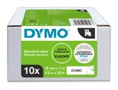 Dymo DYMO Original D1-Etikettenband | schwarz auf weiß | 12 mm x 7 m | selbstklebendes Schriftband | für LabelManager-Beschriftungsgerät | 10 Etikettenkassetten f&uuml;r 140,96 Euro