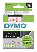 Dymo DYMO Original D1-Etikettenband | rot auf weiß | 12 mm x 7 m | selbstklebendes Schriftband | für LabelManager-Beschriftungsgerät f&uuml;r 19,39 Euro