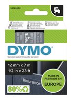 Dymo DYMO Original D1-Etikettenband | weiß auf transparent | 12 mm x 7 m | selbstklebendes Schriftband | für LabelManager-Beschriftungsgerät f&uuml;r 19,39 Euro