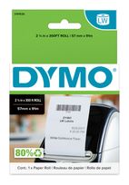Dymo DYMO Original LabelWriter Endlosetiketten | 57 mm x 91 Meter (2 1/4 Zoll x 300 Fuß) | DYMO Etiketten für LabelWriter Etikettendrucker | 1 Rolle f&uuml;r 56,99 Euro