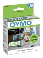 Dymo DYMO Original LabelWriter Mehrzwecketiketten (Klein) | 25 mm x 25 mm | Rolle mit 750 leicht ablösbaren Etiketten | selbstklebend | für LabelWriter Etikettendrucker und Beschriftungsgerät f&uuml;r 21,46 Euro