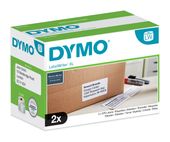 Dymo DYMO Original LabelWriter Versand/Namensschild-Etiketten | 102 mm x 59 mm | 2 Rollen mit je 575 leicht ablösbaren Etiketten (1.150 Etiketten) | für LabelWriter 4XL/5XL Etikettendrucker f&uuml;r 62,96 Euro