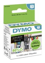 Dymo DYMO Original LabelWriter Mehrzwecketiketten (Klein) | 13 mm x 25 mm | Rolle mit 1.000 leicht ablösbaren Etiketten | selbstklebend | für LabelWriter Etikettendrucker und Beschriftungsgerät f&uuml;r 14,95 Euro