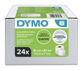 Dymo DYMO Original LabelWriter Adressetiketten (Groß) | 36 mm x 89 mm | 24 Rollen mit je 260 leicht ablösbaren Etiketten (6.240 Etiketten) | selbstklebende Etiketten | für LabelWriter-Beschriftungsgerät f&uuml;r 226,96 Euro