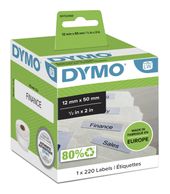 Dymo DYMO Original LabelWriter Etiketten für Hängemappen | 12 mm x 50 mm | Rolle mit 220 leicht ablösbaren Etiketten | selbstklebend | für LabelWriter Etikettendrucker und Beschriftungsgerät f&uuml;r 19,95 Euro