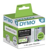 Dymo DYMO Original LabelWriter-Ordner-Etiketten | 38 mm x 190 mm | Rolle mit 110 leicht ablösbaren Etikettenband | selbstklebend | für LabelWriter Etikettendrucker und Beschriftungsgerät f&uuml;r 37,96 Euro